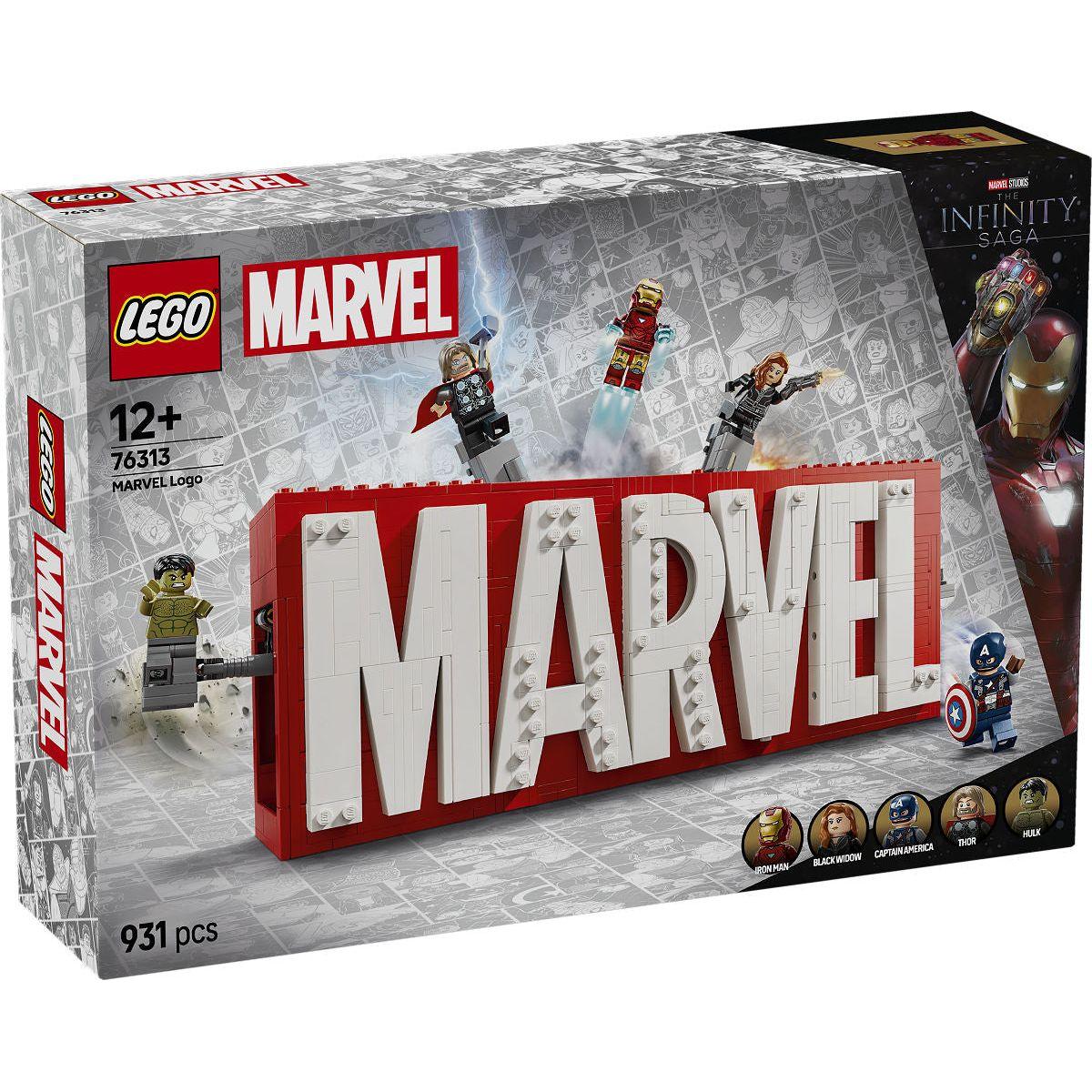 LEGO Super Heroes logo en minifiguren
