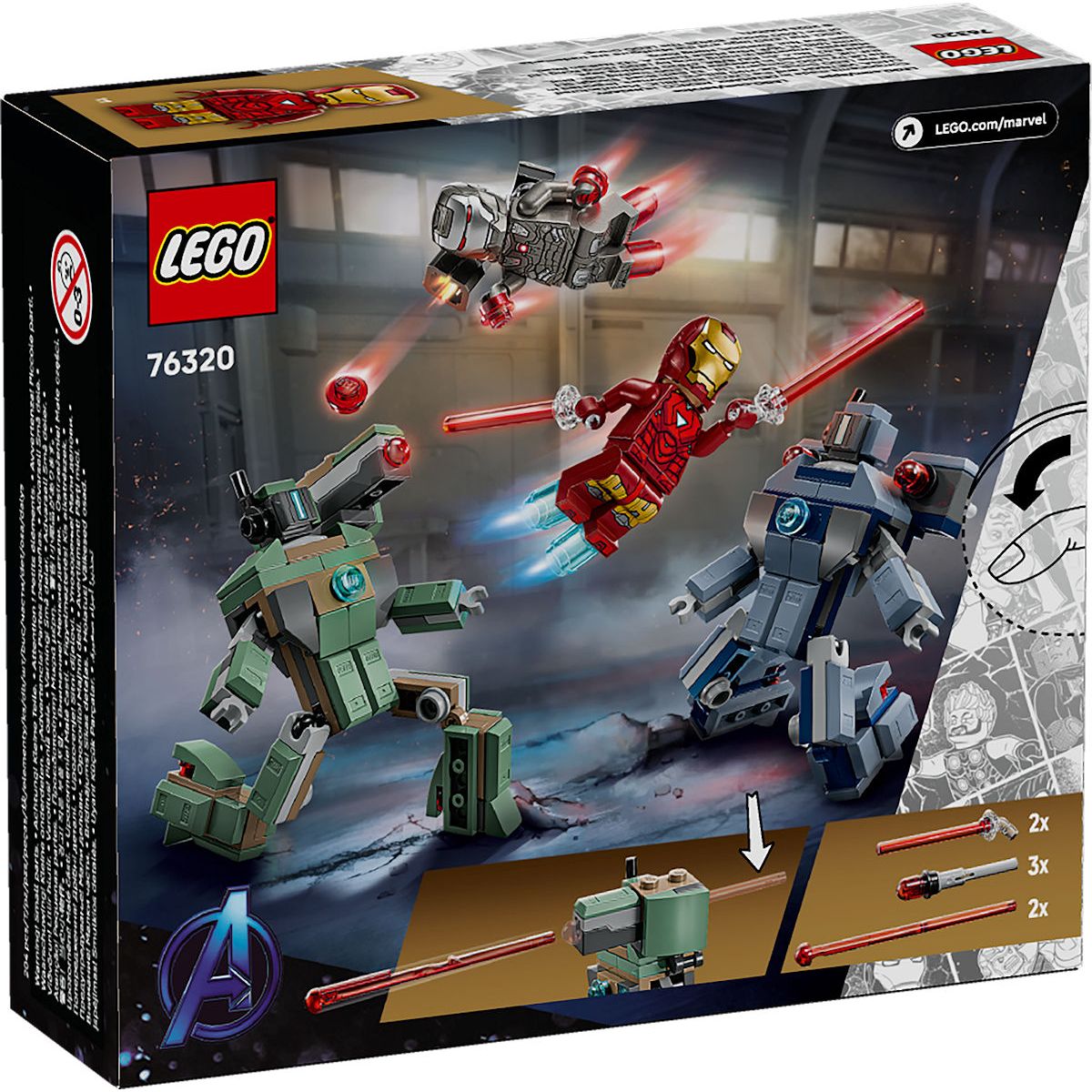 LEGO Super Heroes Iron Man en War Machine vs. Hammer Drones