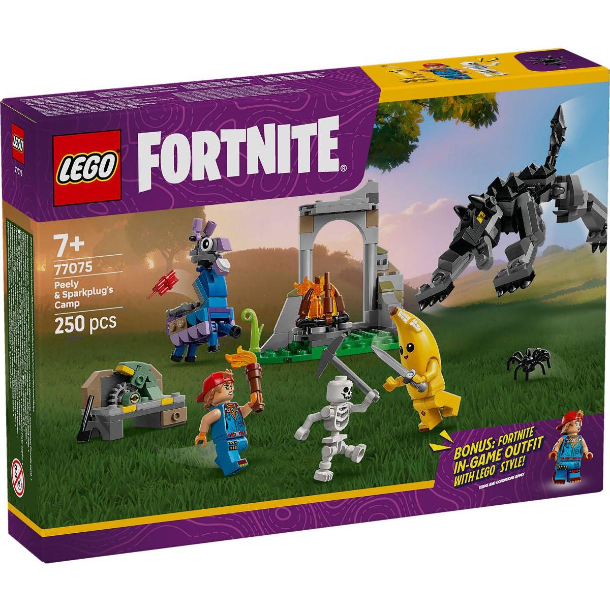 LEGO Fortnite Peely en Sparkplugs kamp