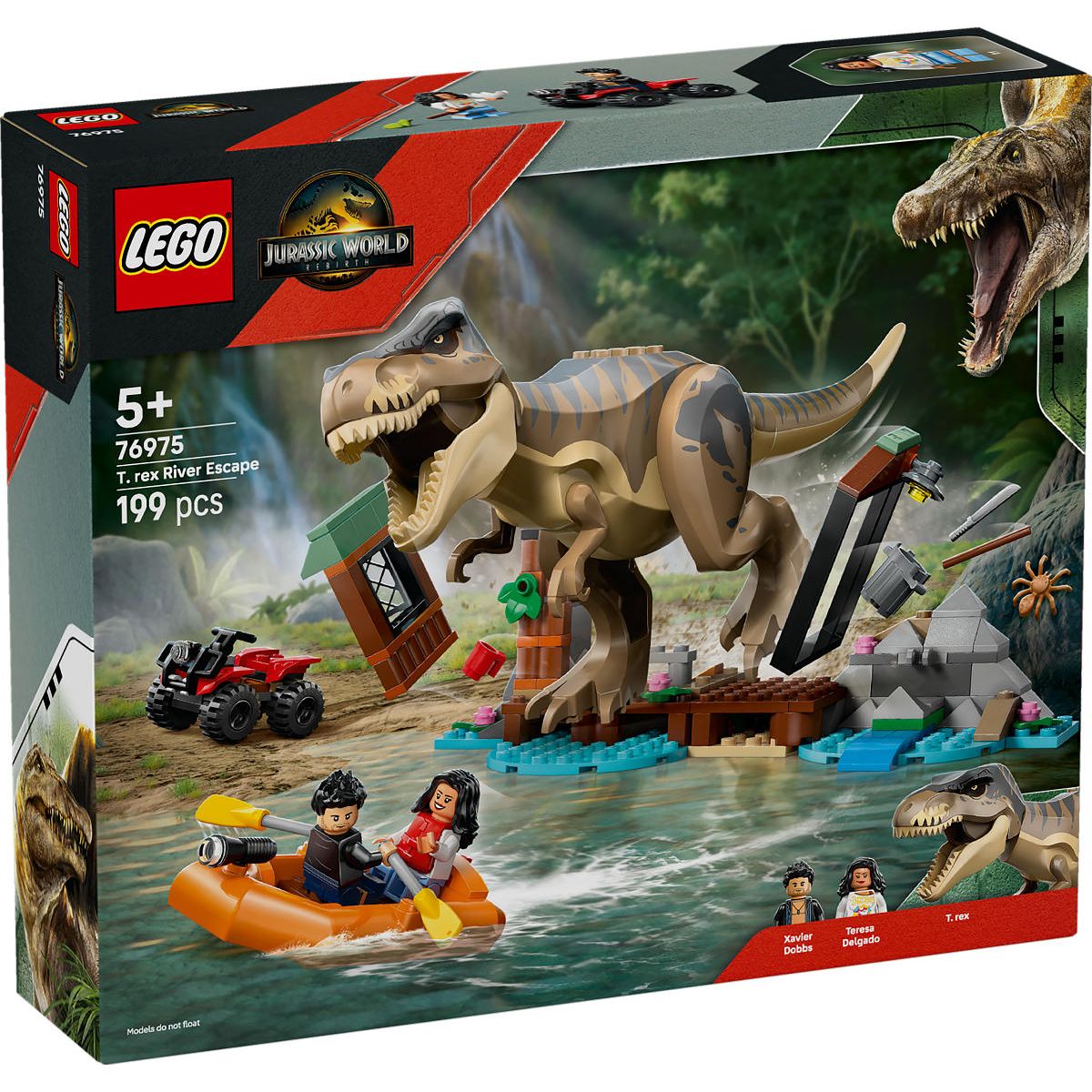LEGO Jurassic World T. rex rivierontsnapping