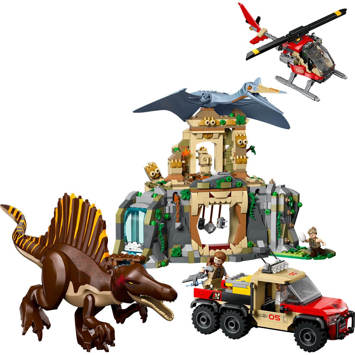 LEGO Jurassic World Spinosaurus / Quetzalcoatlus luchtmissie