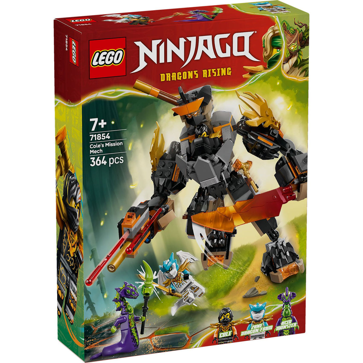 LEGO Ninjago Cole's missiemecha en draak Zane