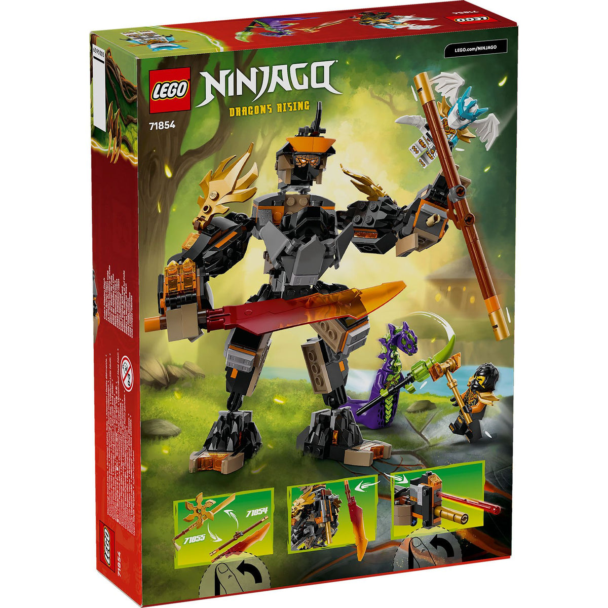 LEGO Ninjago Cole's missiemecha en draak Zane