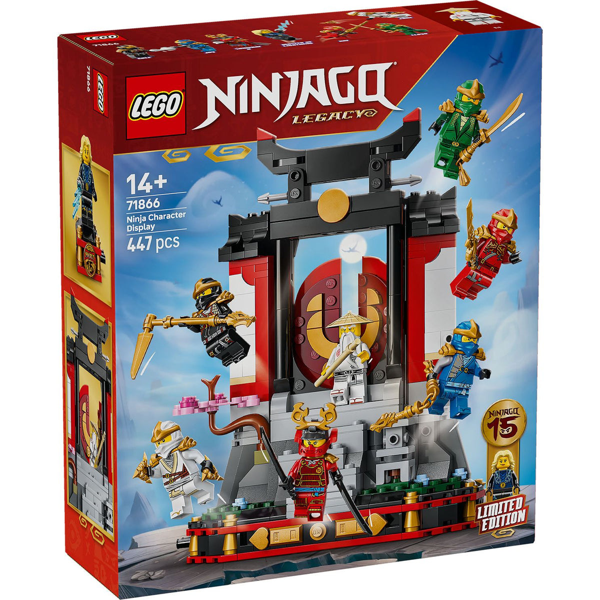 LEGO Ninjago 15-jarig jubileum: Display met ninja personages