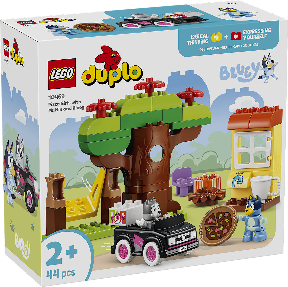 DUPLO Bluey Pizzameisjes met Muffin en Bluey
