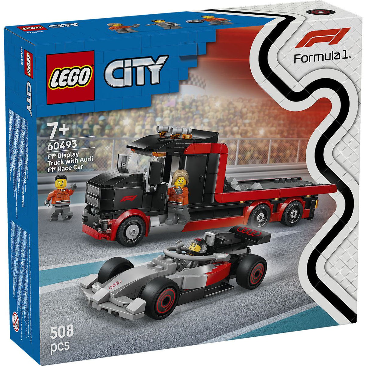 LEGO City Formula 1 F1 displaytruck met Audi F1 racewagen