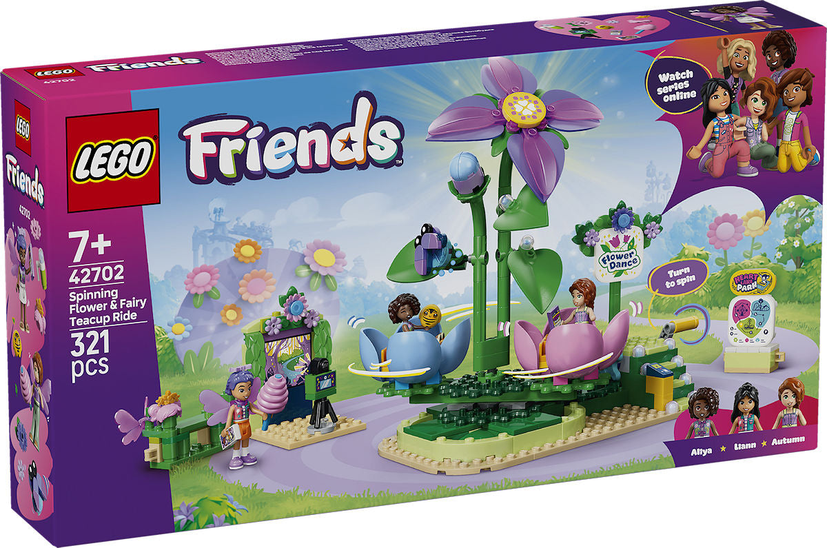 LEGO Friends Draaiende theekopjesattractie met bloementhema