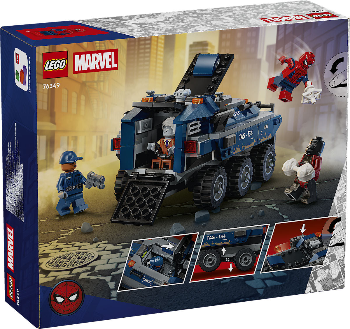 LEGO Marvel Spider-Man achtervolging gevangenistransport