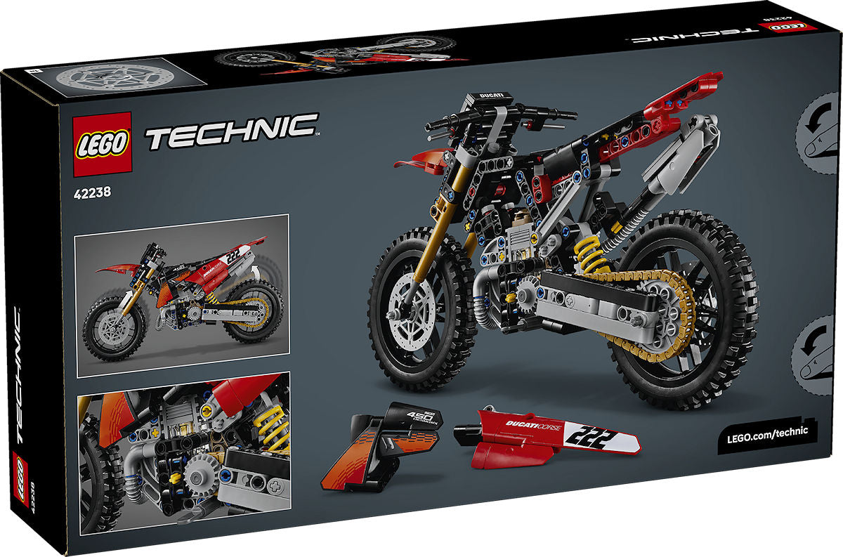 LEGO Technic Ducati Desmo450 MX Factory motor