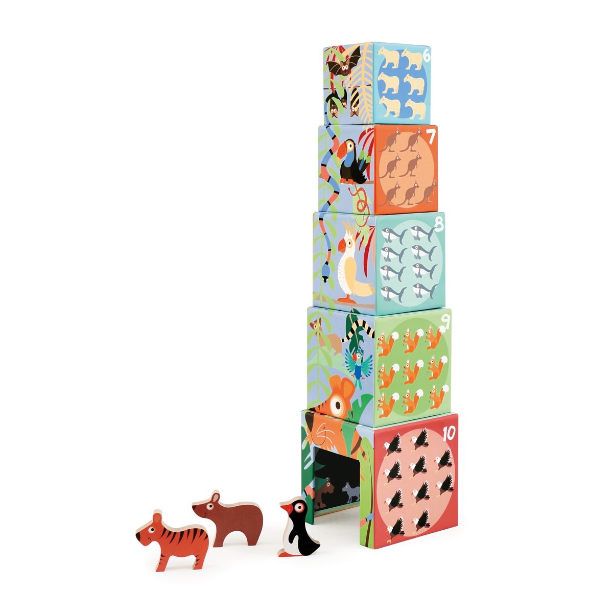 Stapeltoren werelddieren en figuren, Scratch Europe