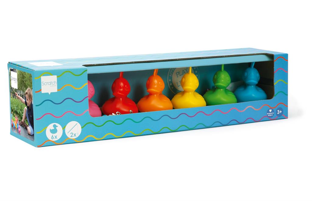 Set Van 6 Kermiseendjes - Regenboog, Scratch