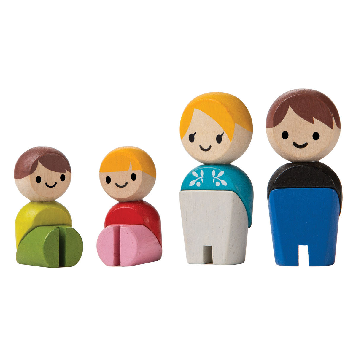 Buigpopjes blanke familie, Plan Toys