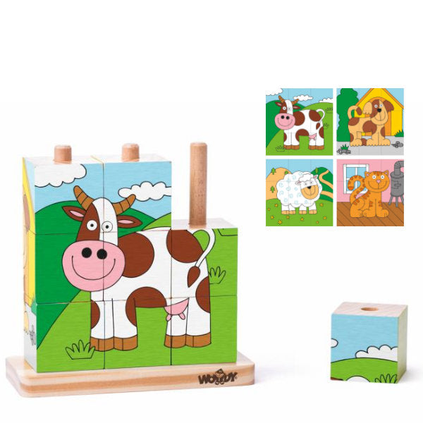 Kubuspuzzel dieren, Woody