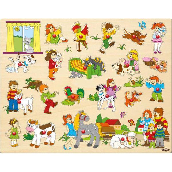 Houten inzetpuzzel groot, Woody
