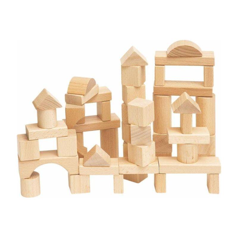 50 naturel bouw blokken, Woody
