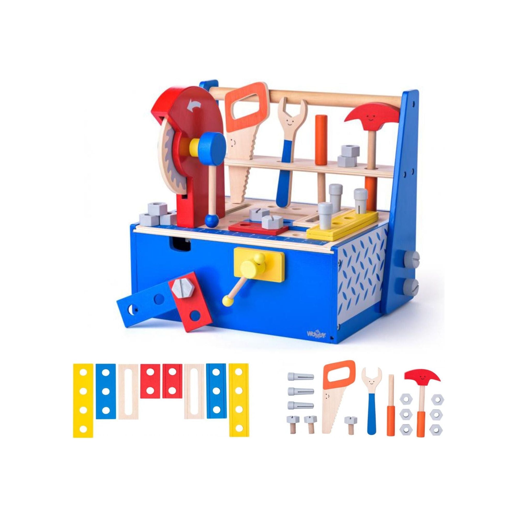 Werkbank met gereedschap, Woody