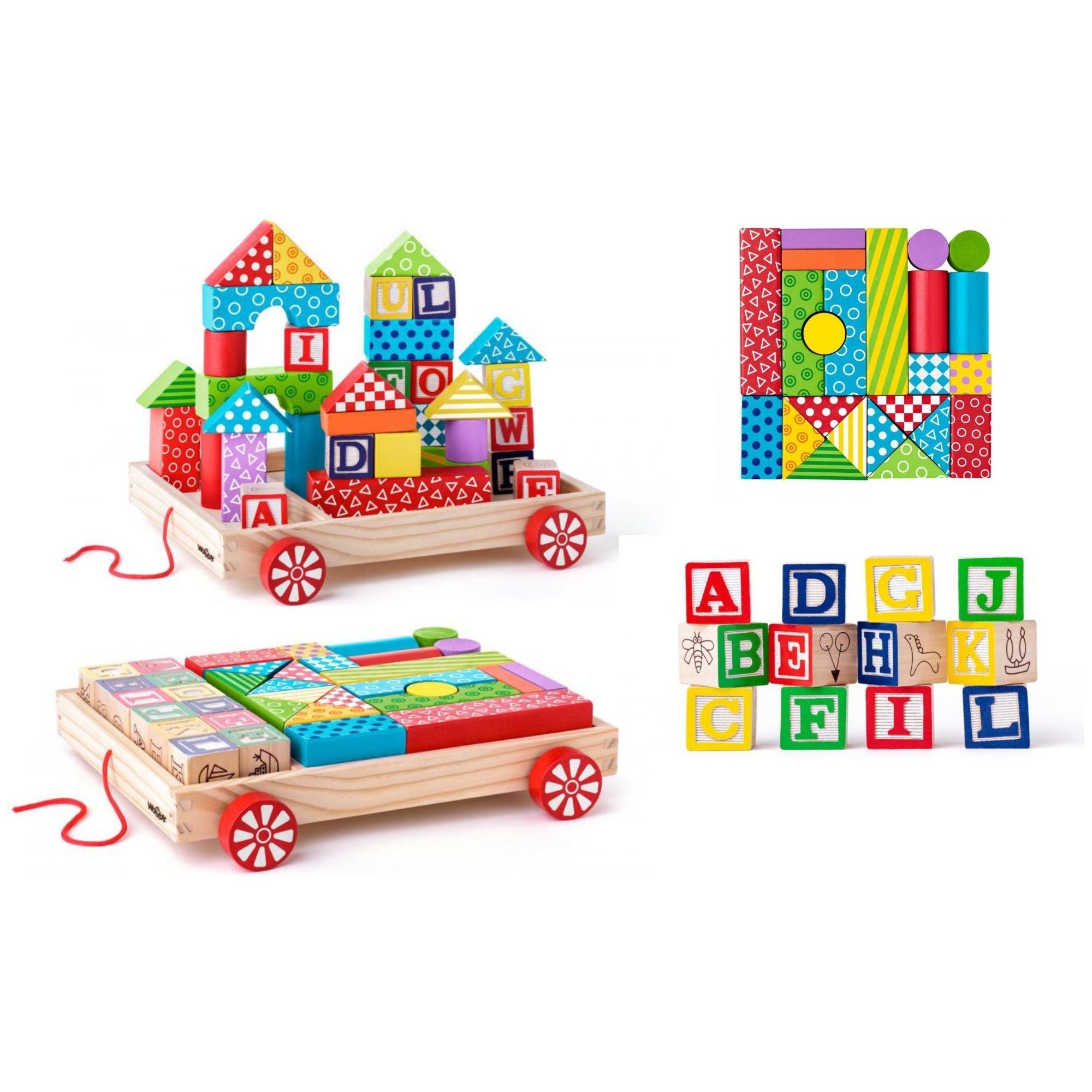 Blokkenkar met blokken, Woody