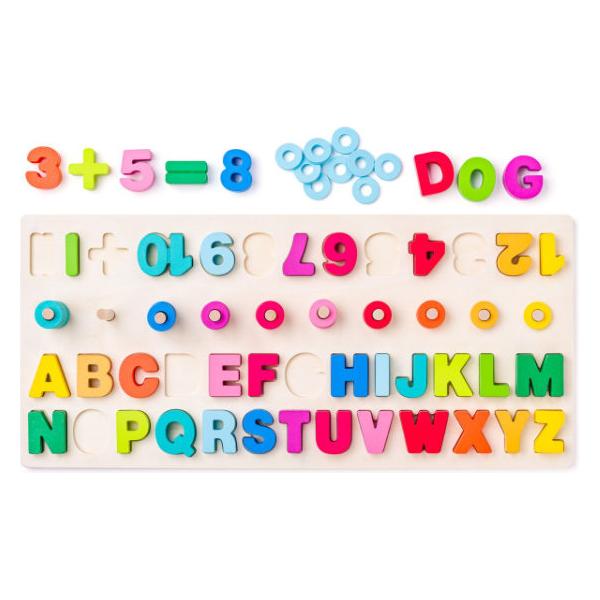 Leerbord met cijfers+letters, Woody