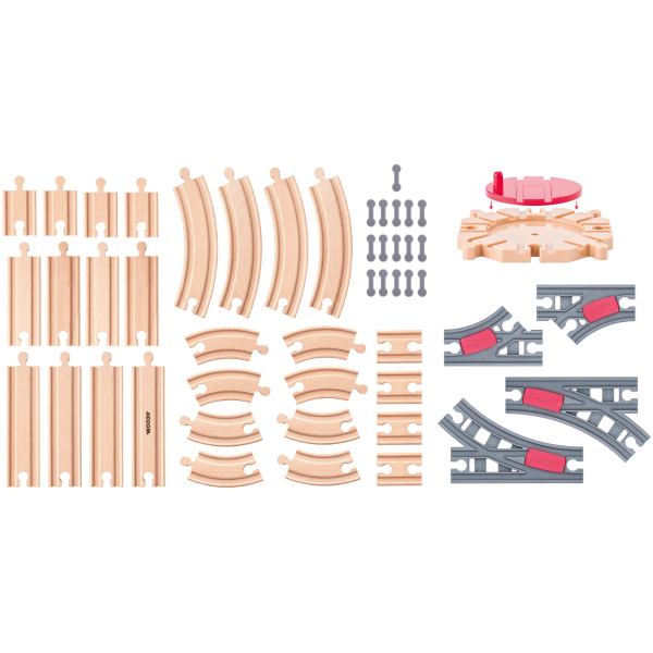 50-delige set rails etc., Woody