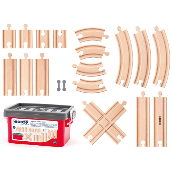20-delige set rails etc., Woody