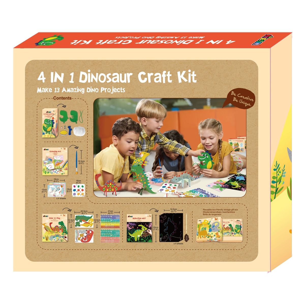 4-in-1 activiteitenkit dinosaurus, Avenir