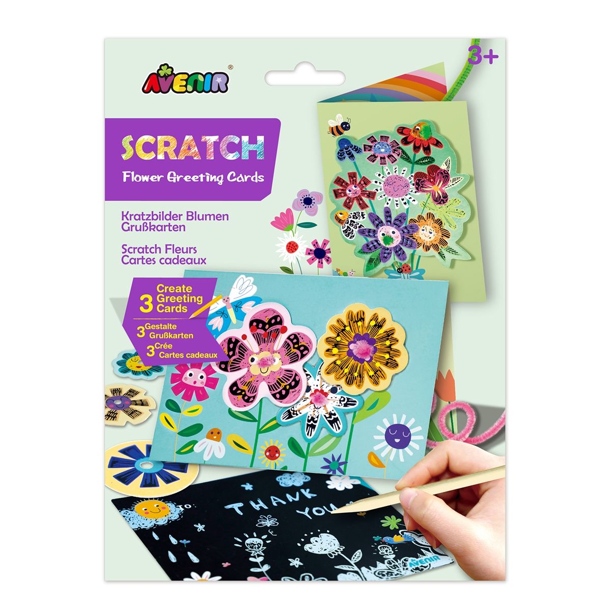 Scratch Art - Bloemen Wenskaarten, Avenir