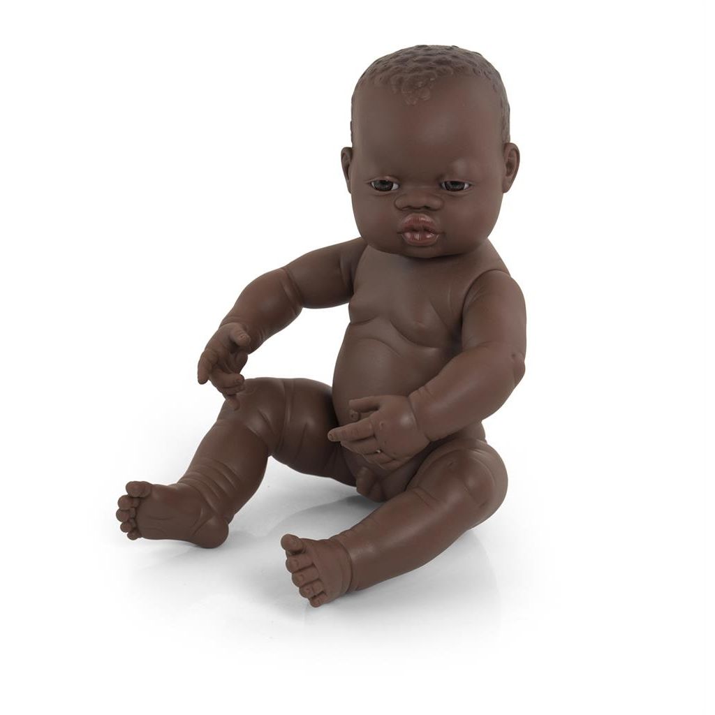 Babypop Afrikaanse Jongen 40cm, Miniland