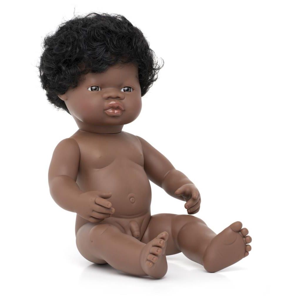 Pop Afrikaanse Jongen 38cm, Miniland