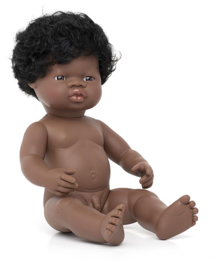 Pop Afrikaanse Jongen 38cm, Miniland