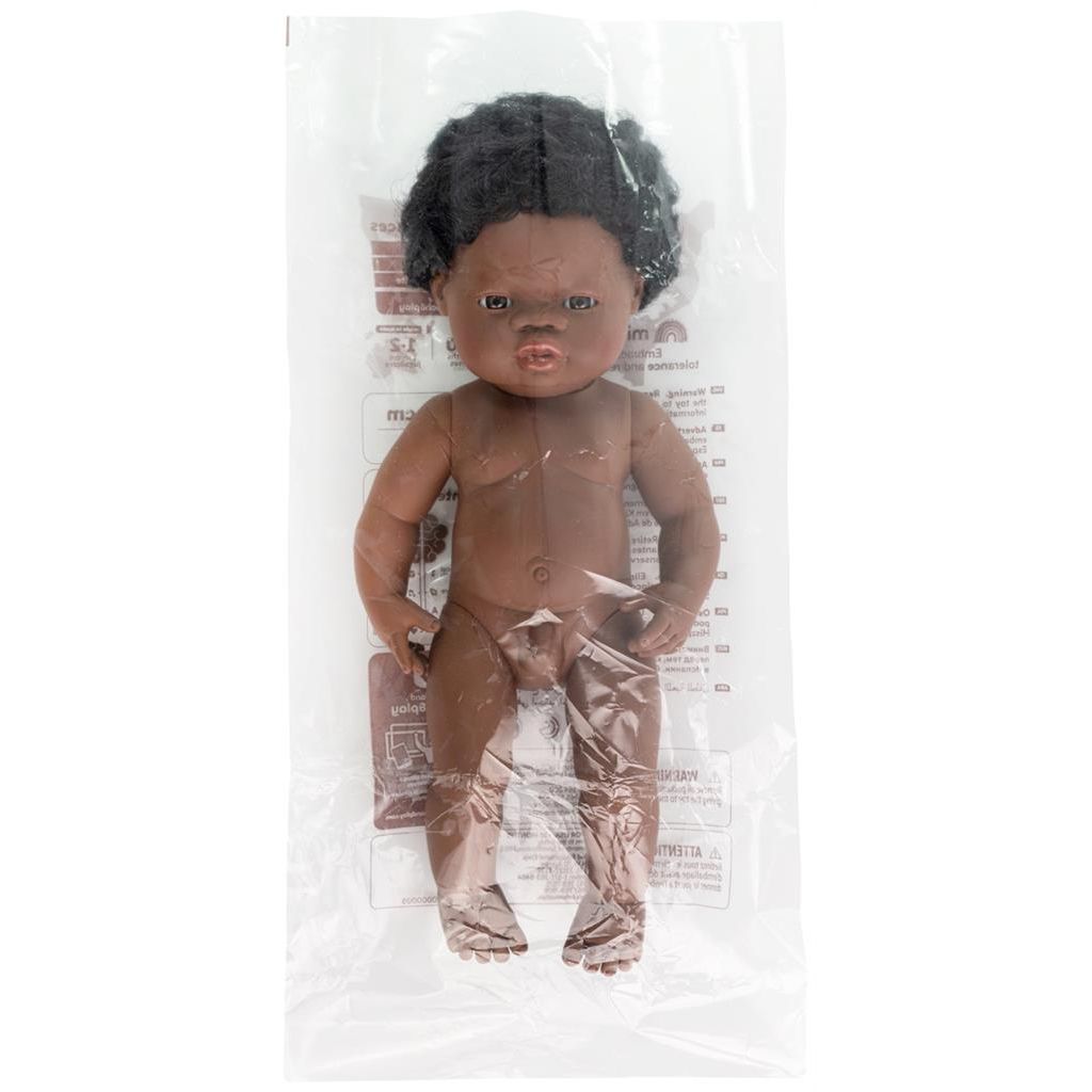 Pop Afrikaanse Jongen 38cm, Miniland