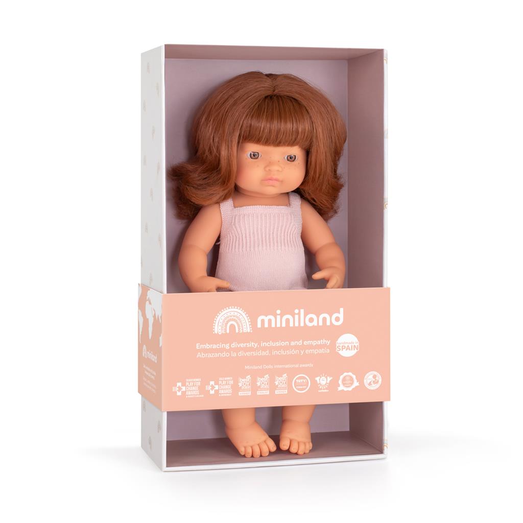 Pop Europees Meisje Roodharig 38cm, Miniland