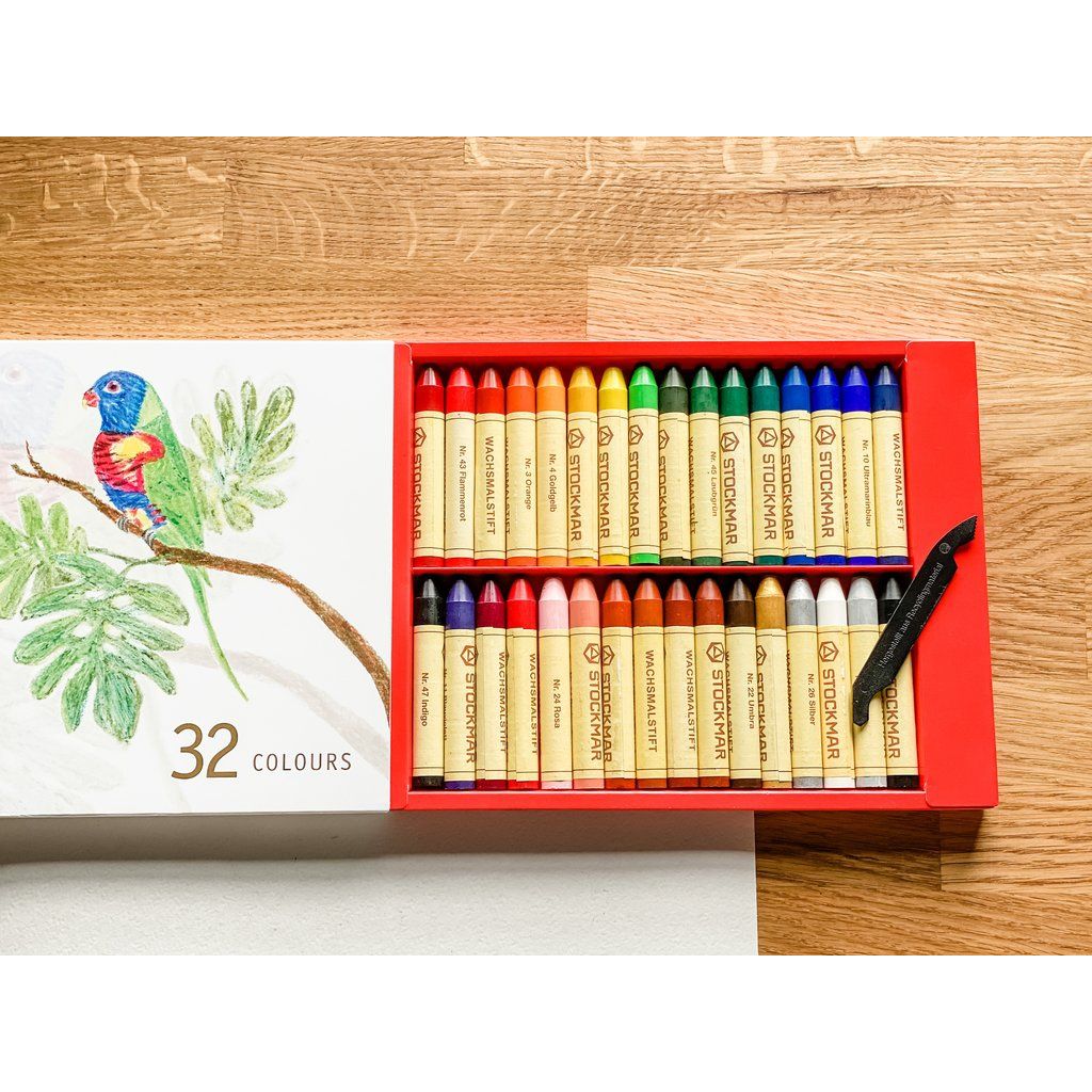 Bijenwasstiftjes 32 kleuren, Stockmar