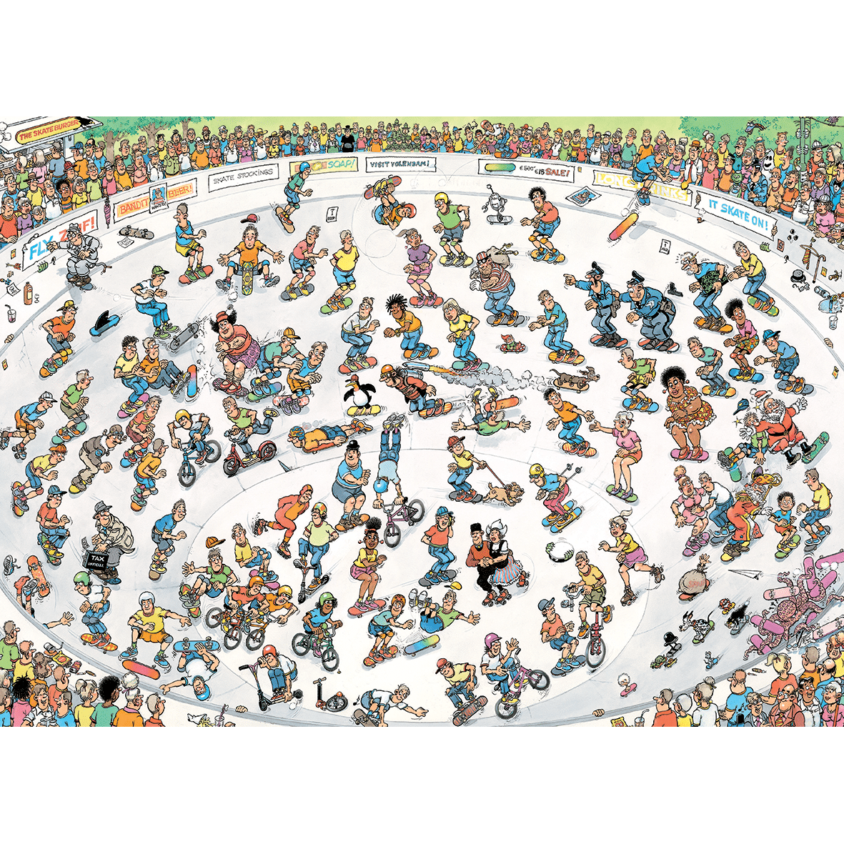 Skateboarden in de Bowl - Jan van Haasteren (1000), Jumbo