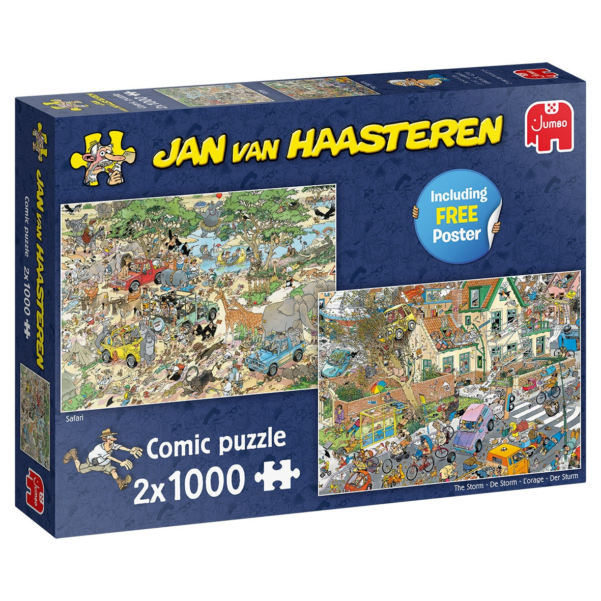 Safari & Storm 2 in 1 - Jan van Haasteren (2x 1000), Jumbo