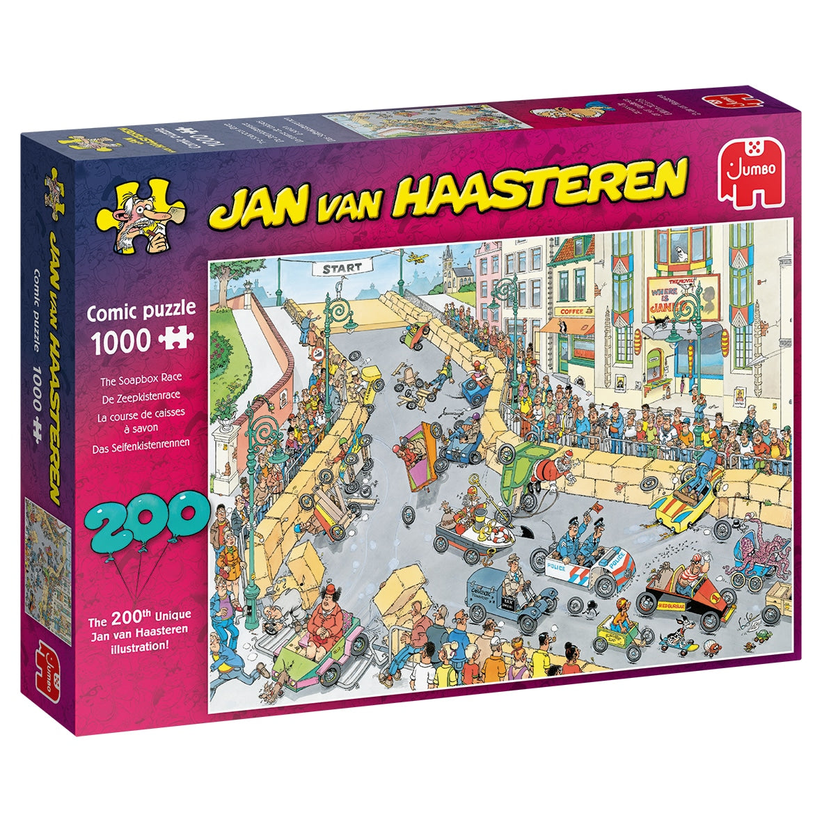 Zeepkistenrace - Jan van Haasteren 200e puzzelplaat (1000), Jumbo