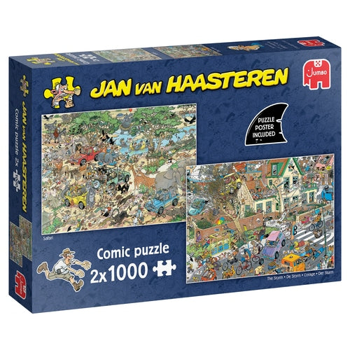 Safari & Storm 2 in 1 - Jan van Haasteren (2x1000), Jumbo