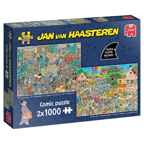 De Muziekwinkel en Vakantiekriebels - Jan van Haasteren (2x 1000), Jumbo