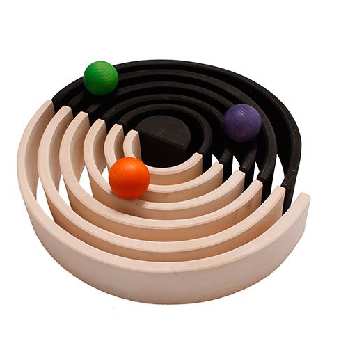 Grote houten regenboog monochrome, Grimm's