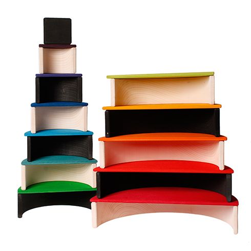 Grote houten regenboog monochrome, Grimm's