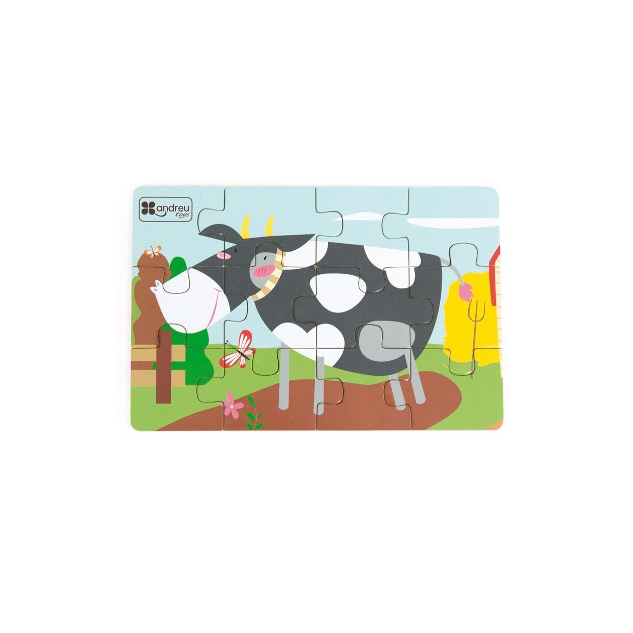 4 Puzzels - Diorama - Boerderij, Andreu Toys