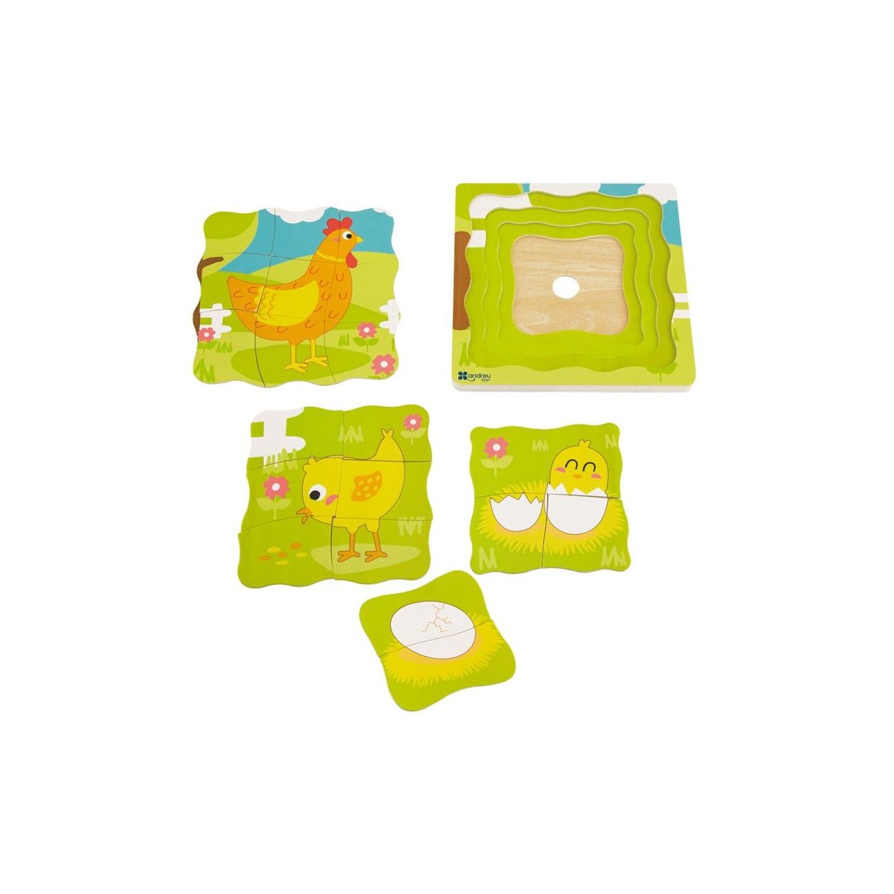 Puzzel Ei - Kip, Andreu Toys
