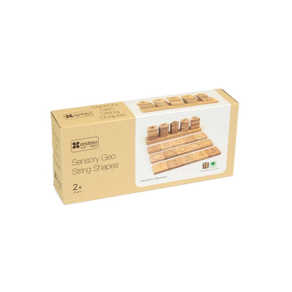 Sensorische geo vormen blok, Andreu Toys