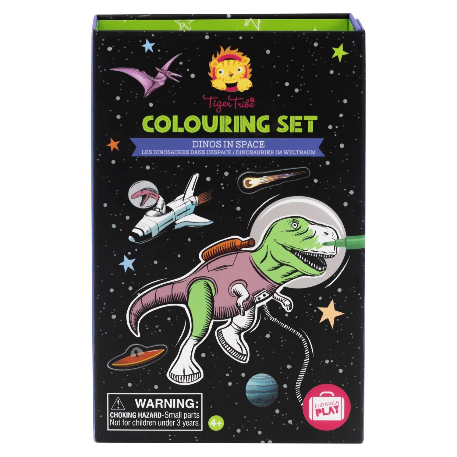 Kleur- en stickerset Dinos in Space, Tiger Tribe