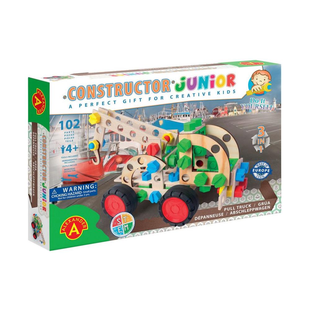 Constructor Junior - 3×1 - Pull Truck - 102pcs, Alexander Toys
