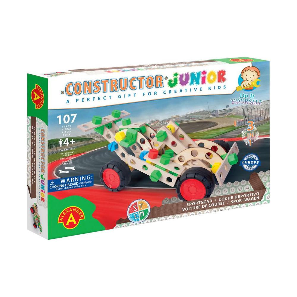 Constructor Junior - 3×1 - Sportscar - 107pcs, Alexander Toys