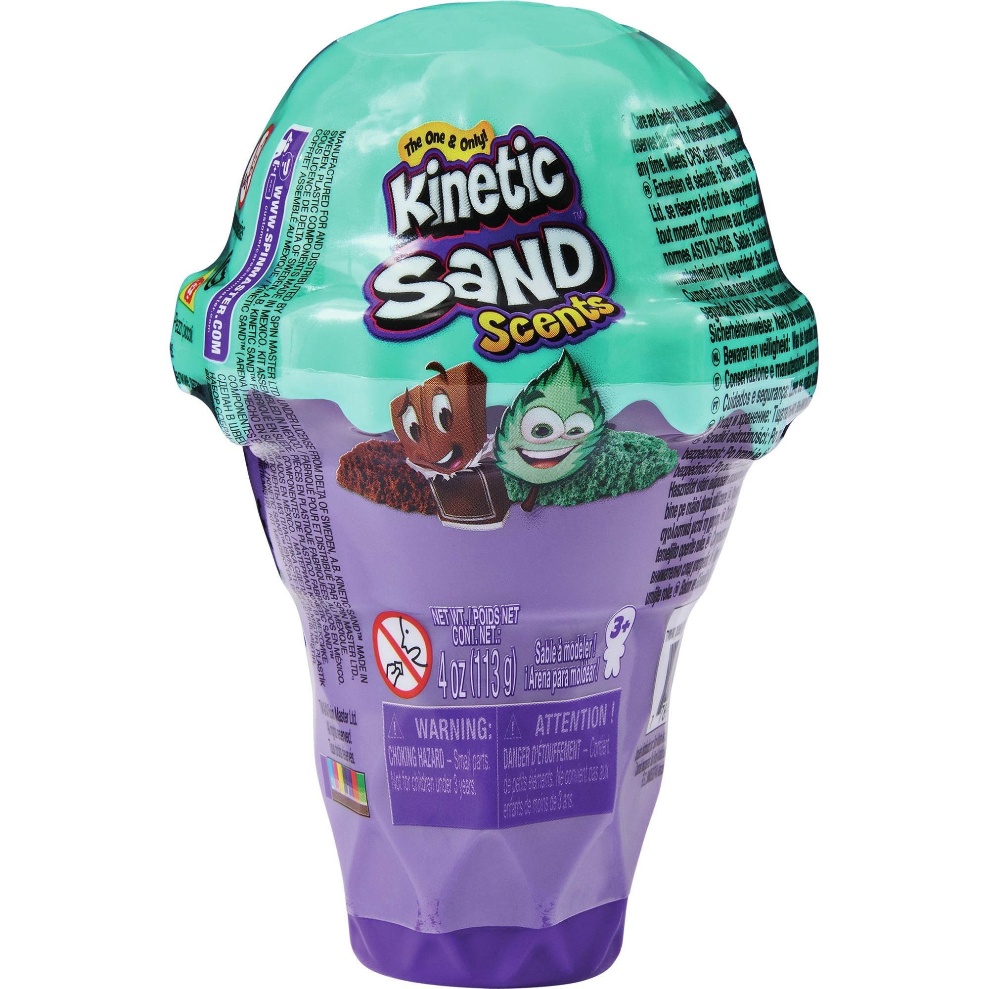 Kinetic Sand - Ijshoorntjeshouder Met Speelzand - 113 gram, Spin Master