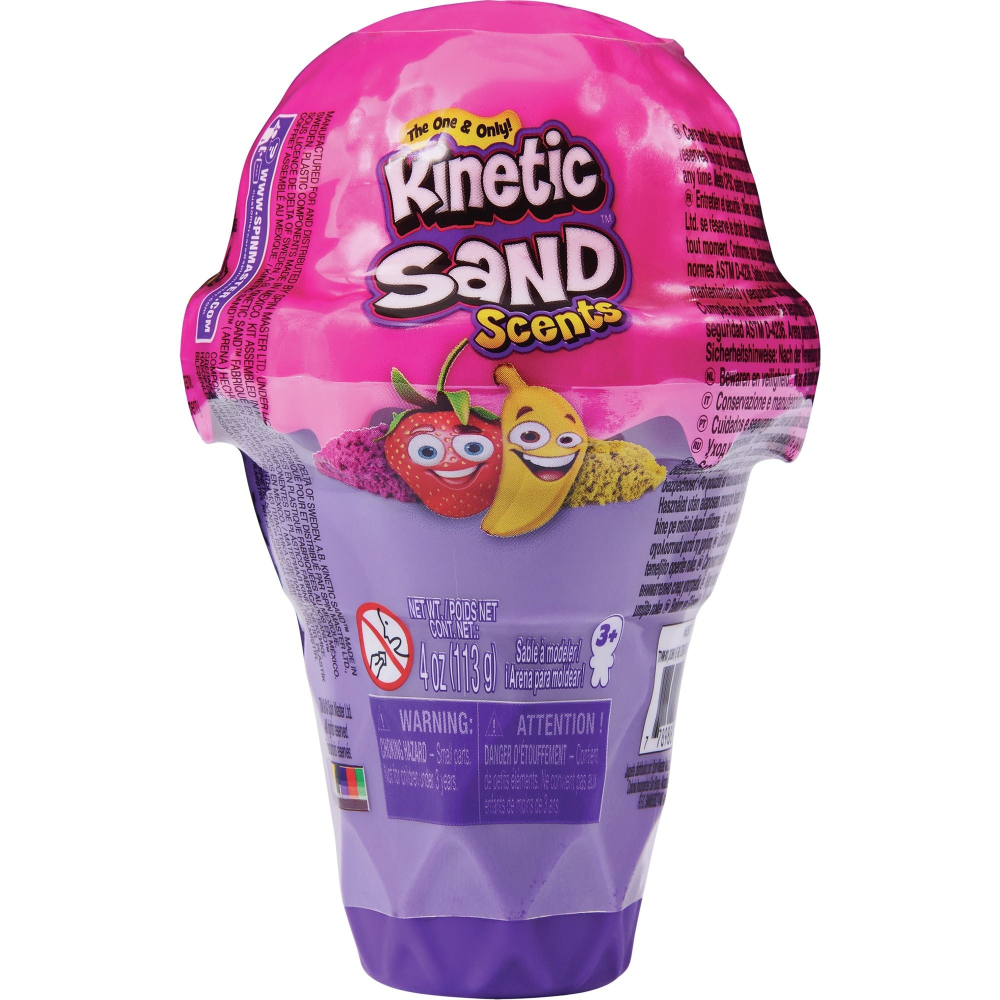 Kinetic Sand - Ijshoorntjeshouder Met Speelzand - 113 gram, Spin Master