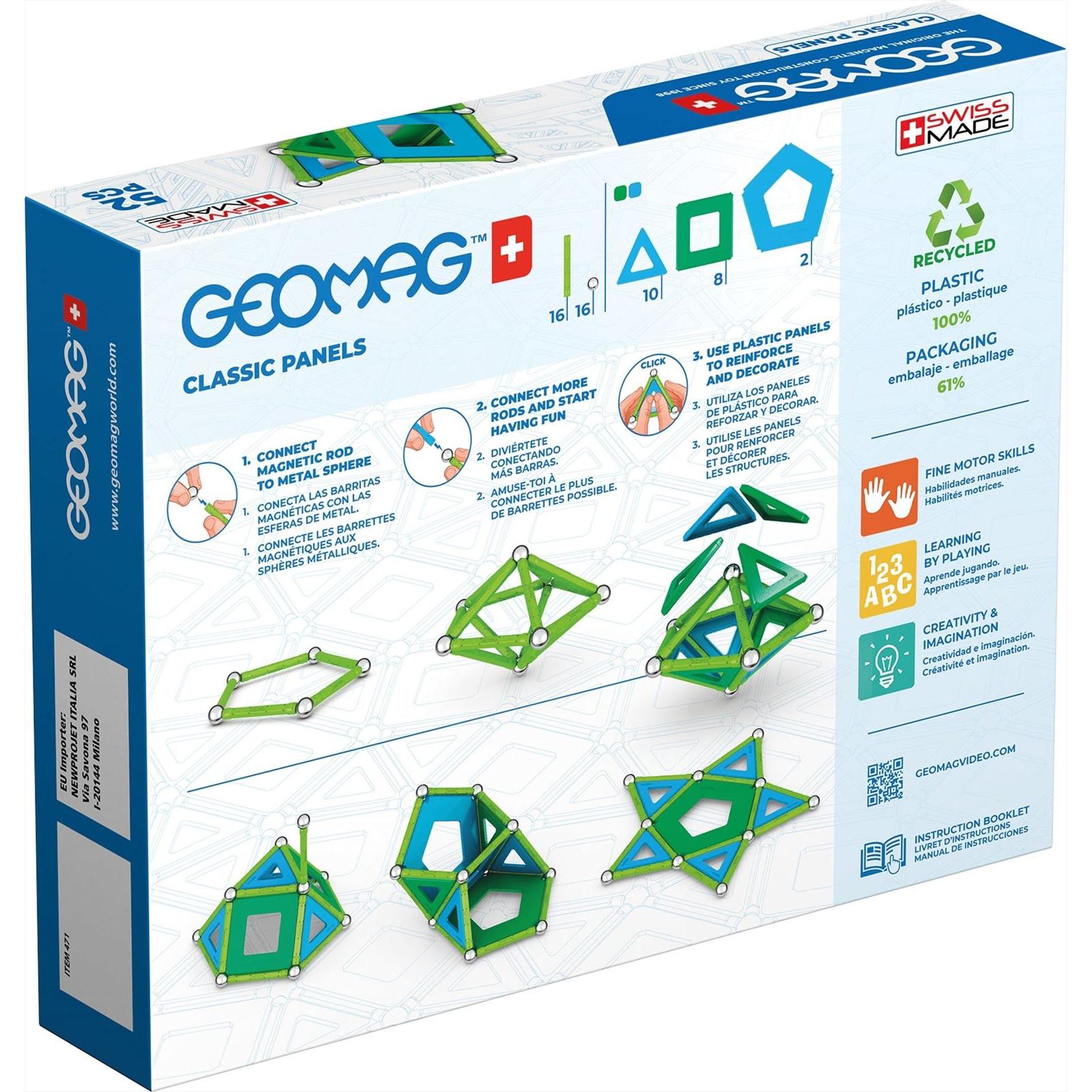 Classic Panels Recycled 52 pcs, Geomag