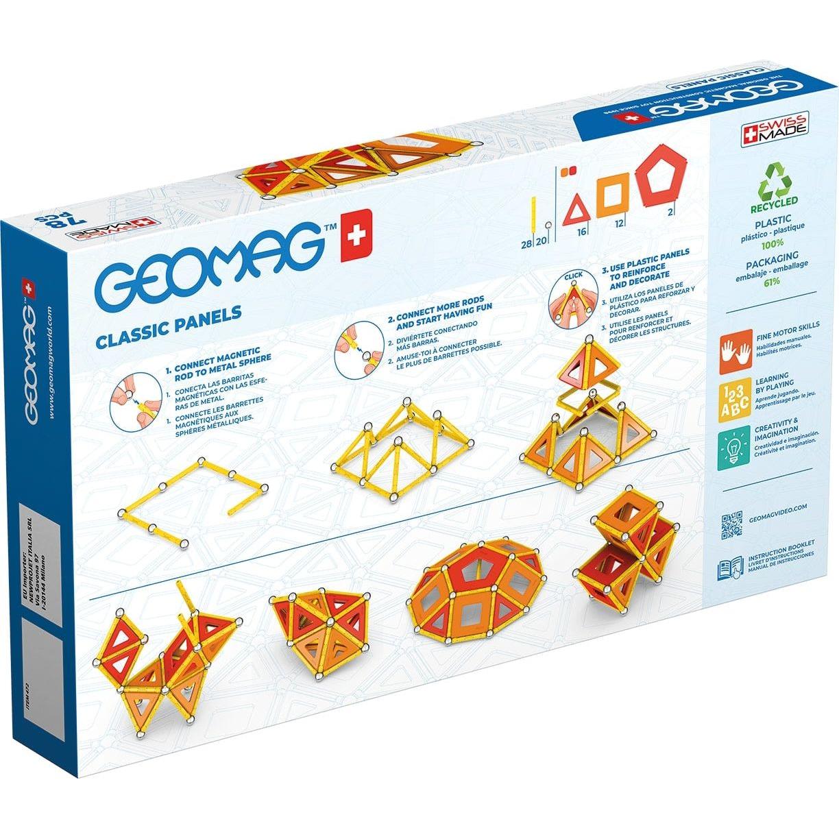 Classic Panels Recycled 78 pcs, Geomag