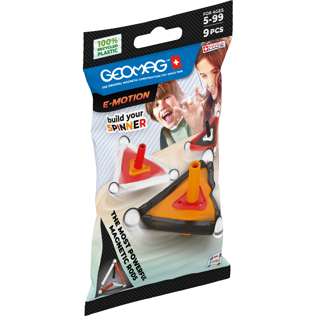 E-Motion Recycled Panels Flowpack 9 pcs, Geomag